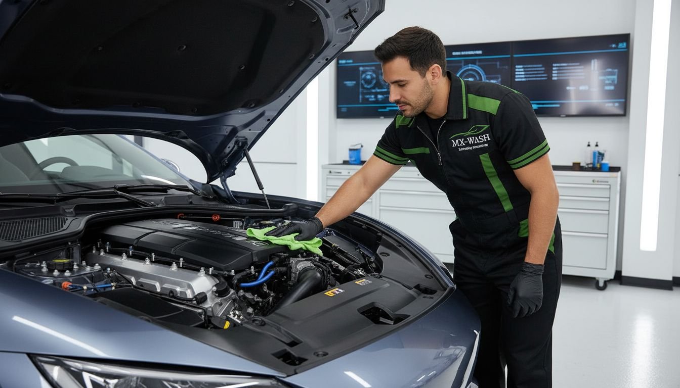 Serviço de limpeza técnica do motor